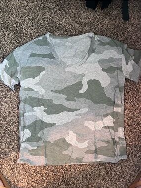 Gray & Olive Camo Short Sleeve Tee